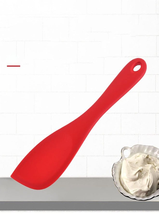 WE-CEF Flex-Core All-Silicone Long-Handled Jar Scraper Spatula, Angled Turner Head Kitchen Tool with Flat Back & Curved Front for Scooping & Scraping(Grey) - Image 4